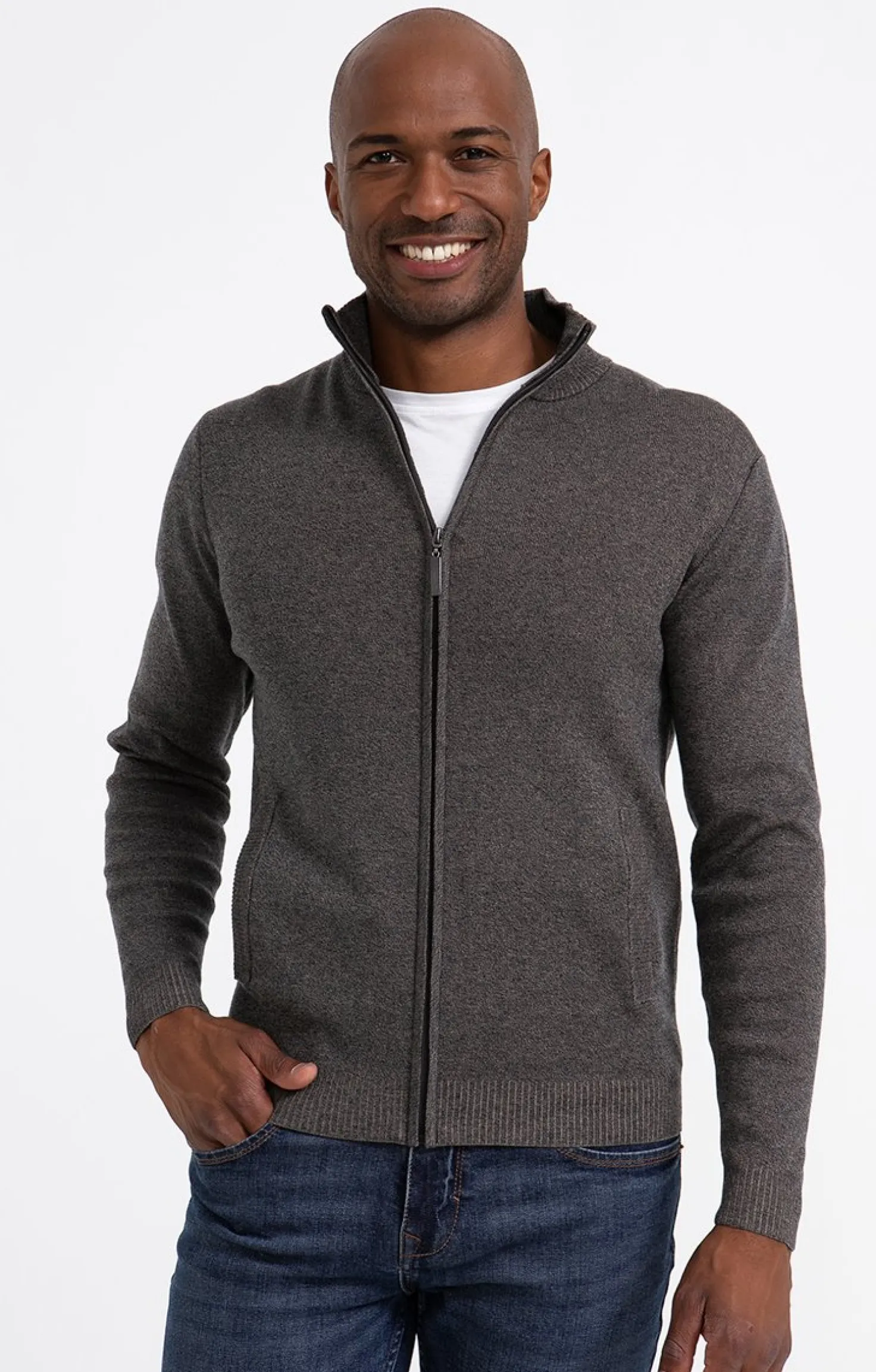 Gilet uni zippé -