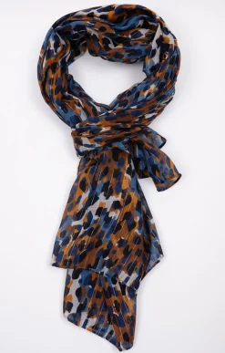 Grand foulard imprimé tachiste -