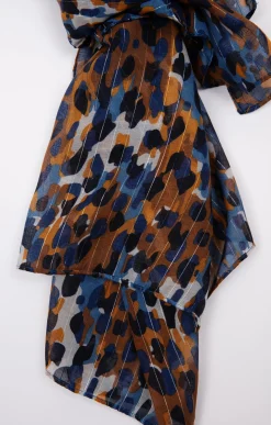 Grand foulard imprimé tachiste -