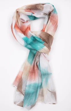 Grand foulard léger imprimé tissé -