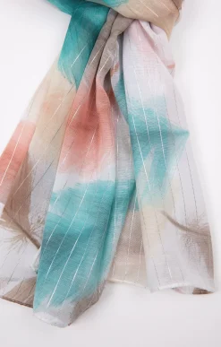 Grand foulard léger imprimé tissé -