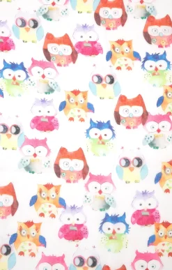 Grand foulard léger motif hibou -