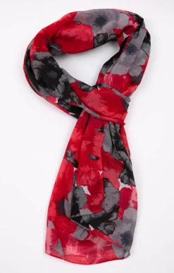 Grand foulard motifs fleurs -