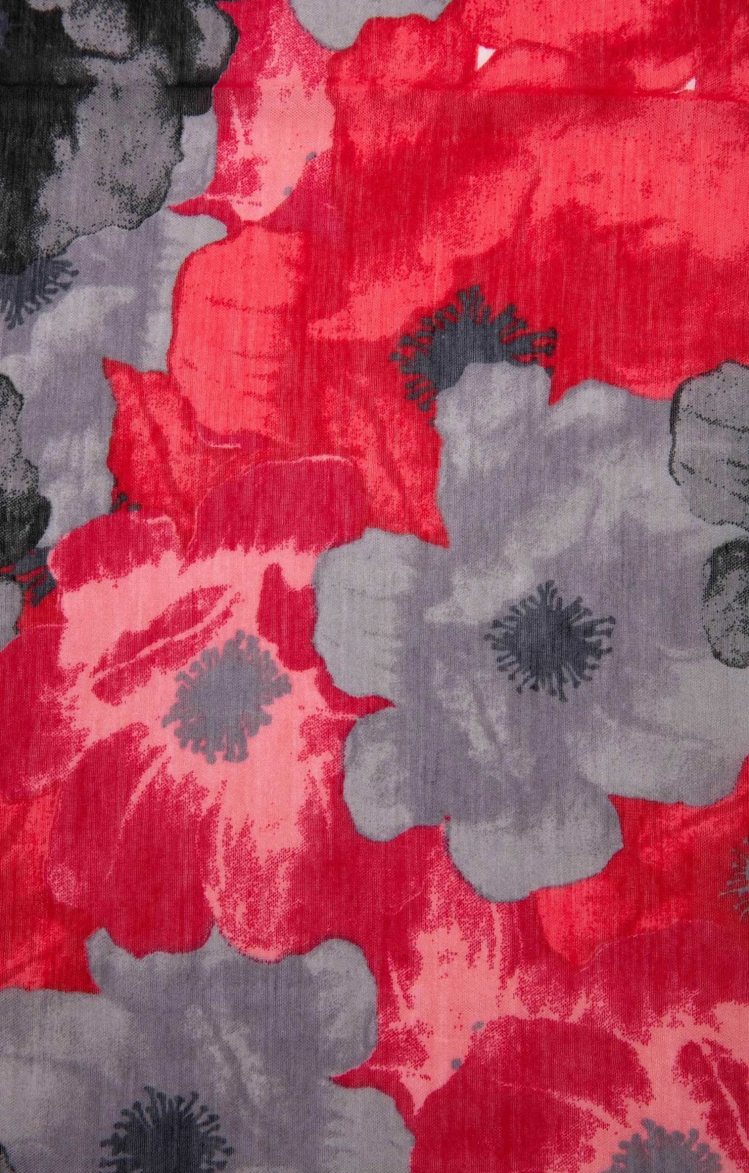 Grand foulard motifs fleurs -