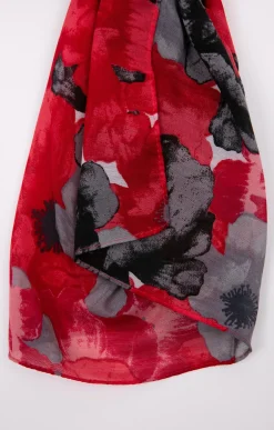 Grand foulard motifs fleurs -