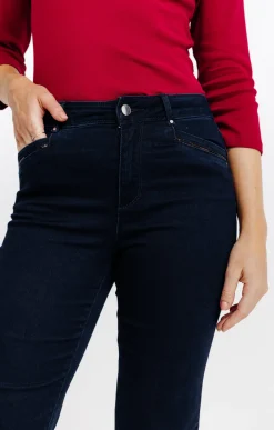 Jean droit détails sequins -