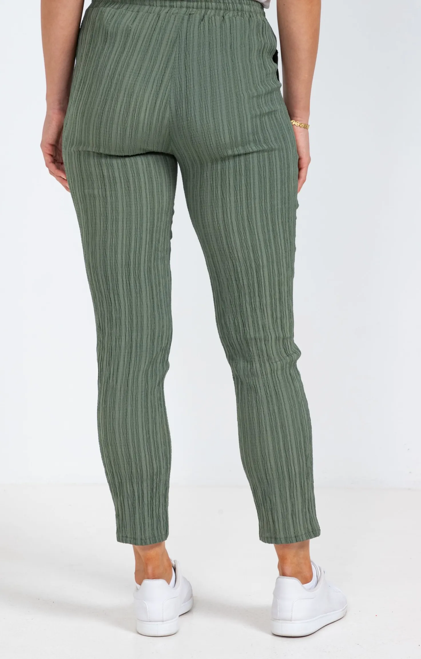 Jogging aspect plissé -