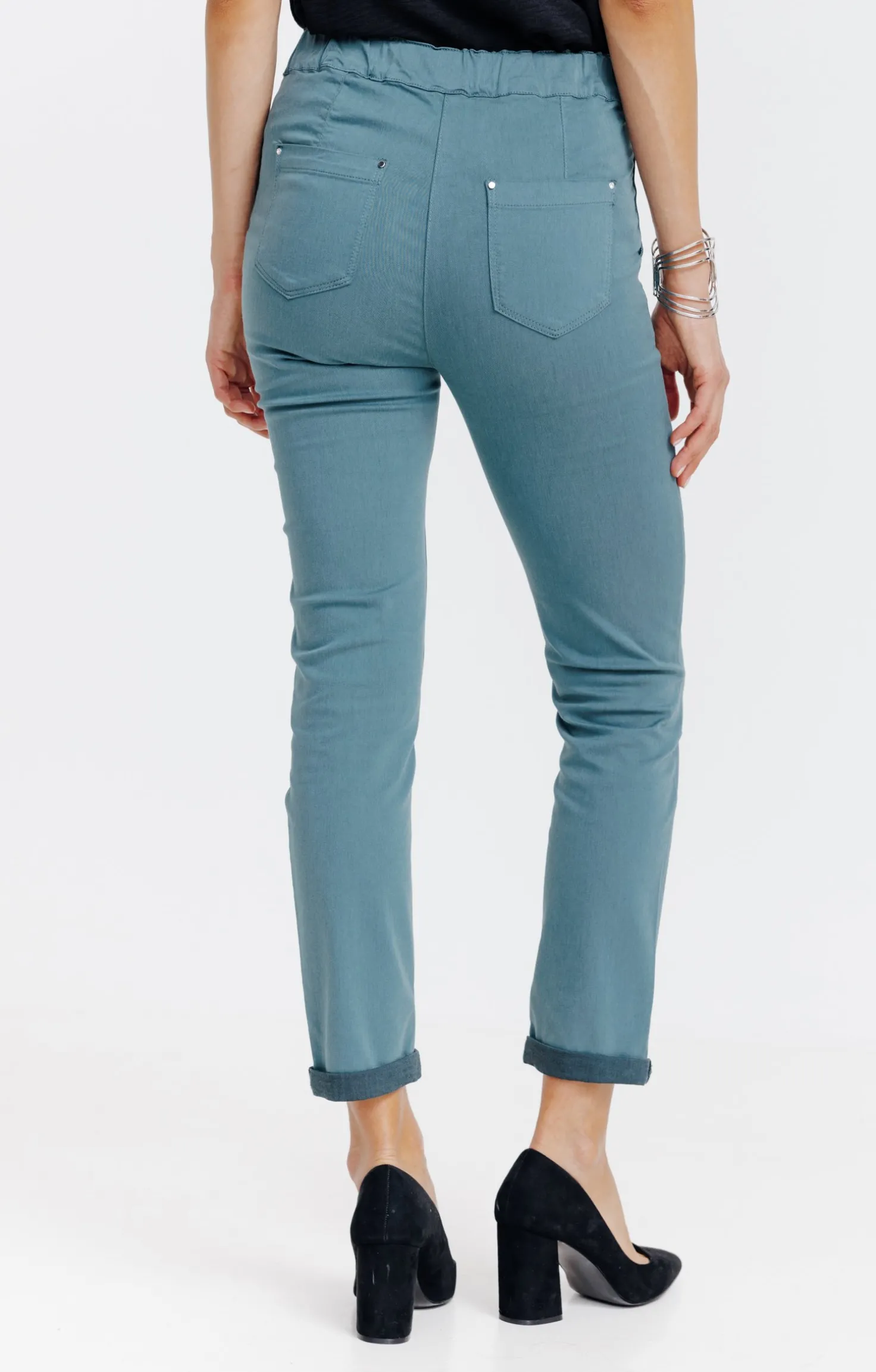 Jogging coton stretch élastiqué dos -