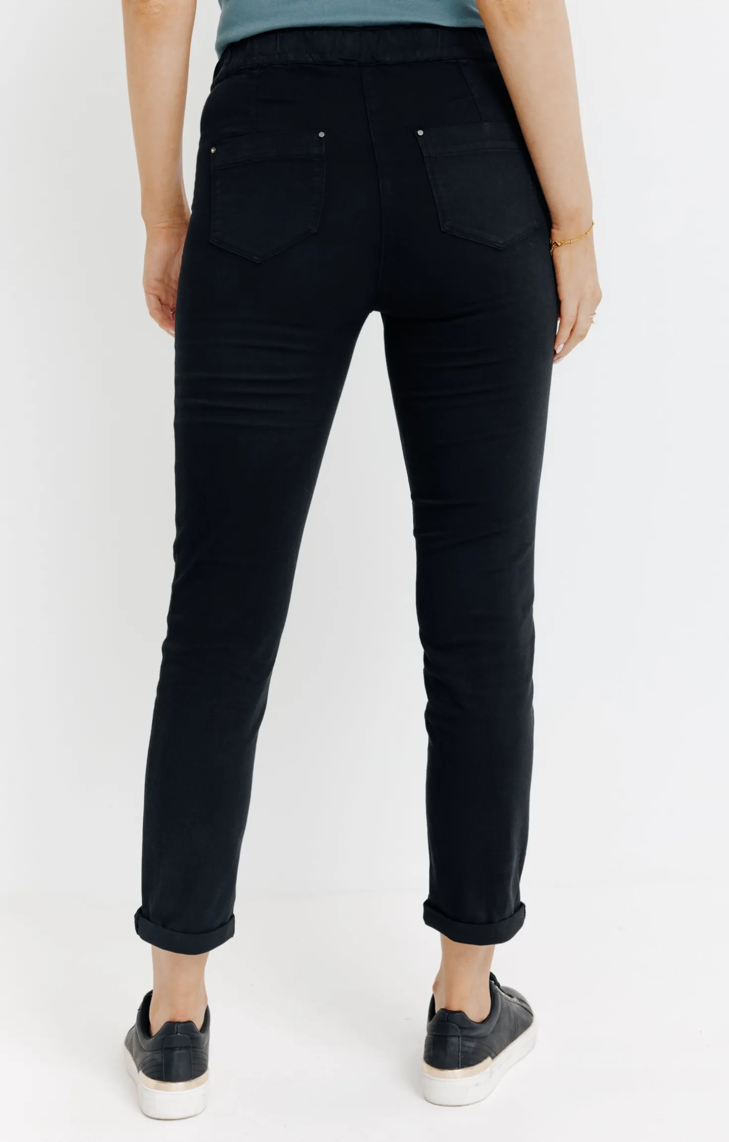 Jogging coton stretch élastiqué dos -