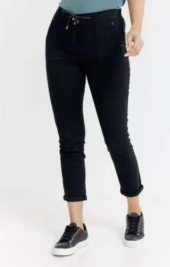 Jogging coton stretch élastiqué dos -