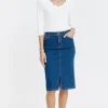 Jupe longue denim stone -