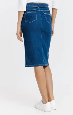 Jupe longue denim stone -