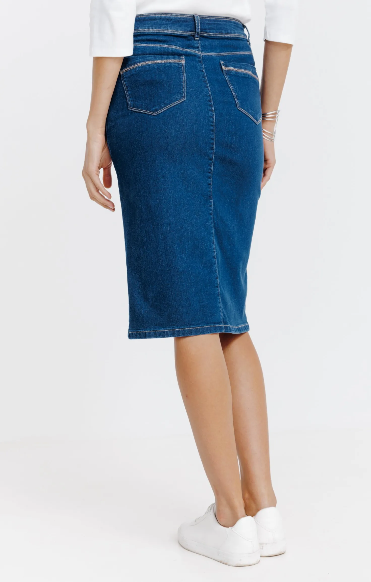 Jupe longue denim stone -