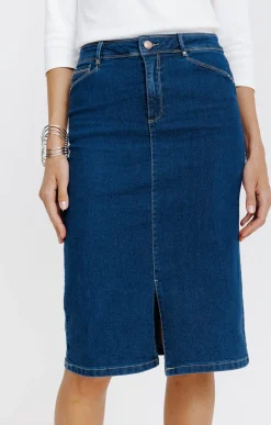 Jupe longue denim stone -