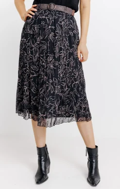 JUPE LONGUE DOUBLE AVEC CEINTURE -