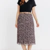 JUPE LONGUE DOUBLEE AVEC CEINTURE -
