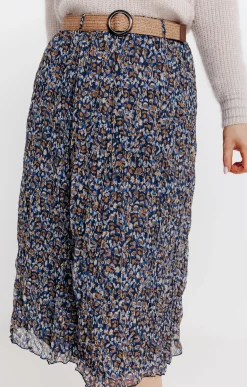 JUPE LONGUE DOUBLEE AVEC CEINTURE -