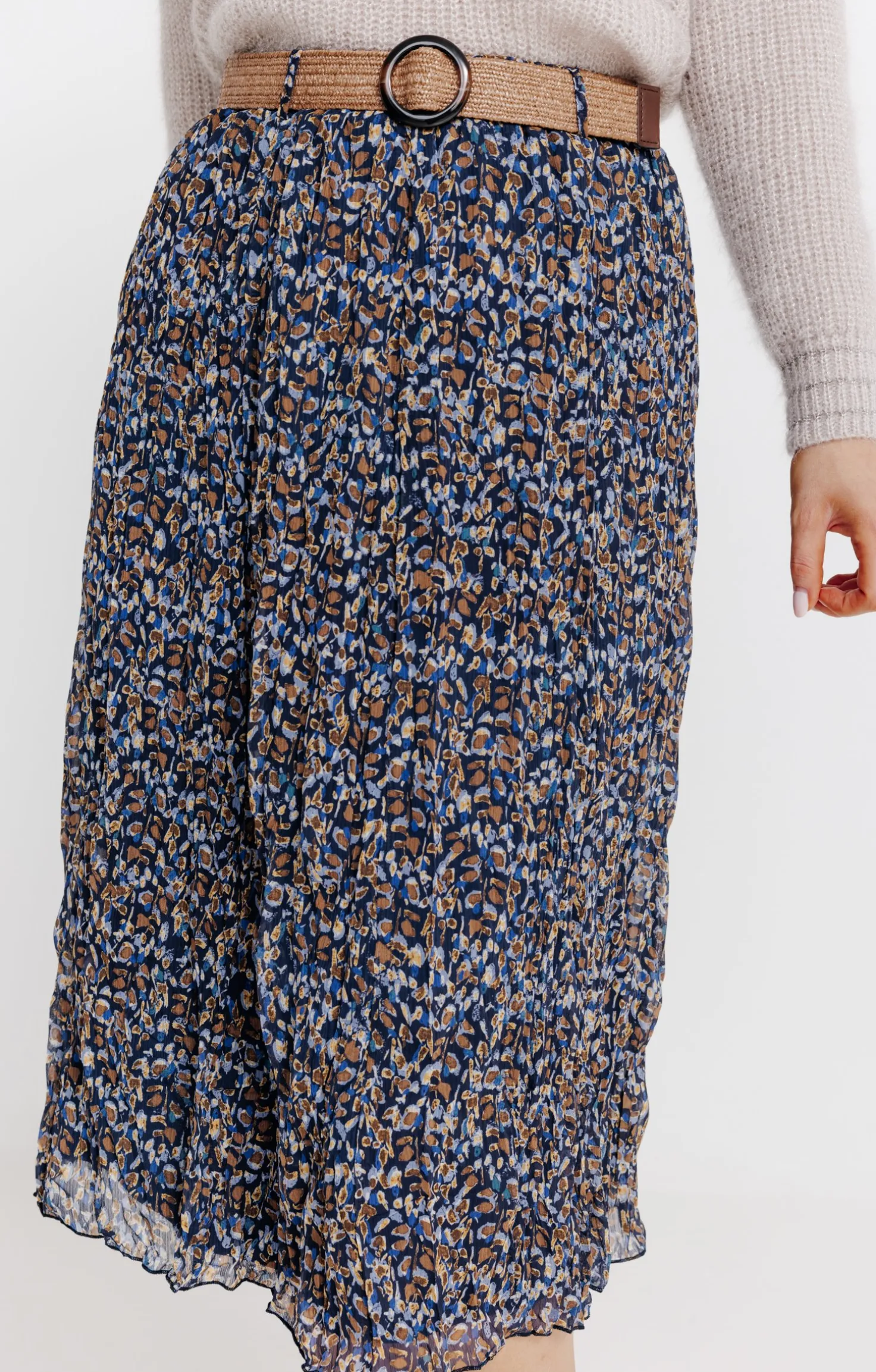 JUPE LONGUE DOUBLEE AVEC CEINTURE -