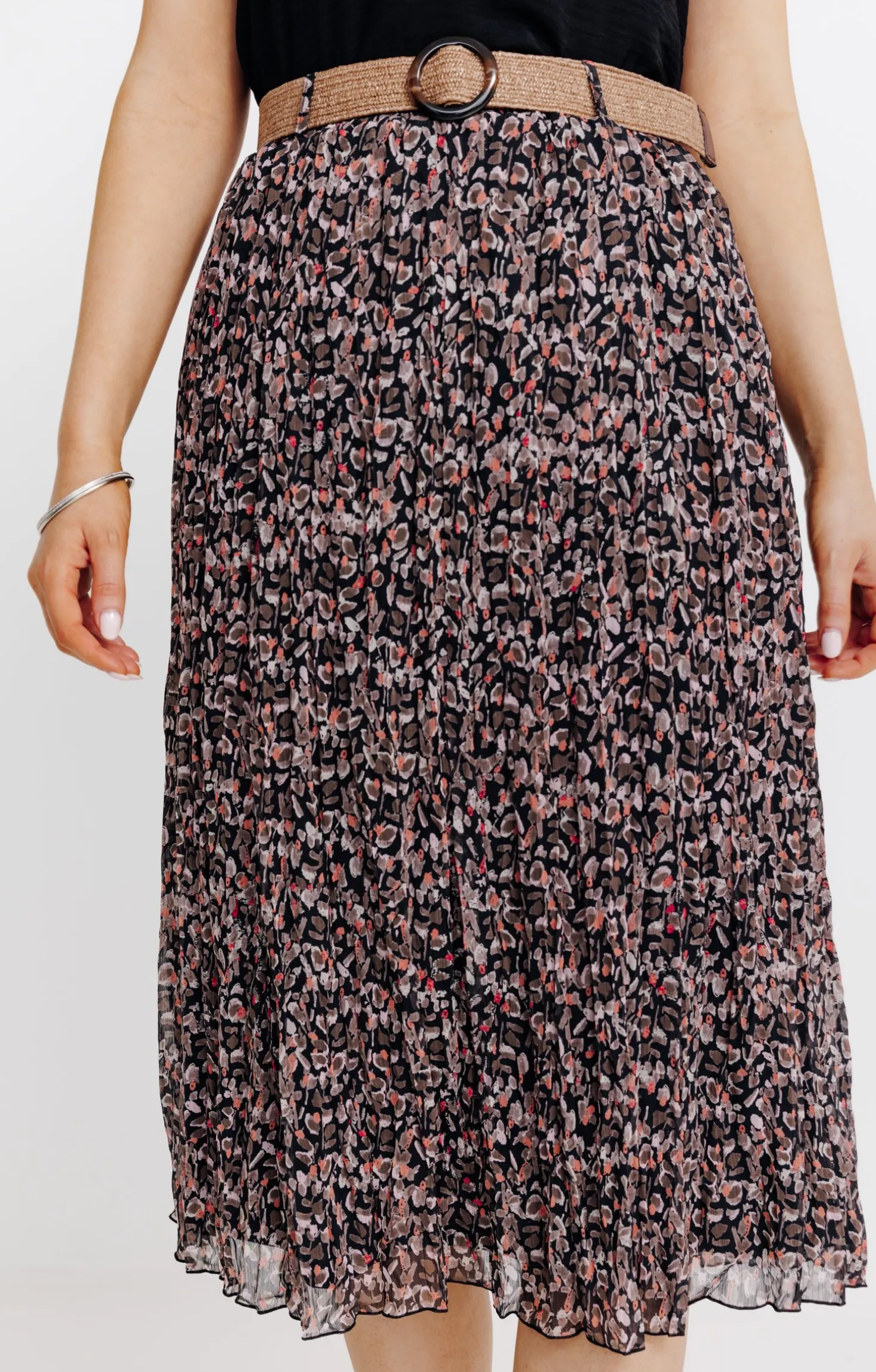 JUPE LONGUE DOUBLEE AVEC CEINTURE -