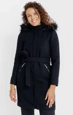 LONG MANTEAU A CEINTURE -