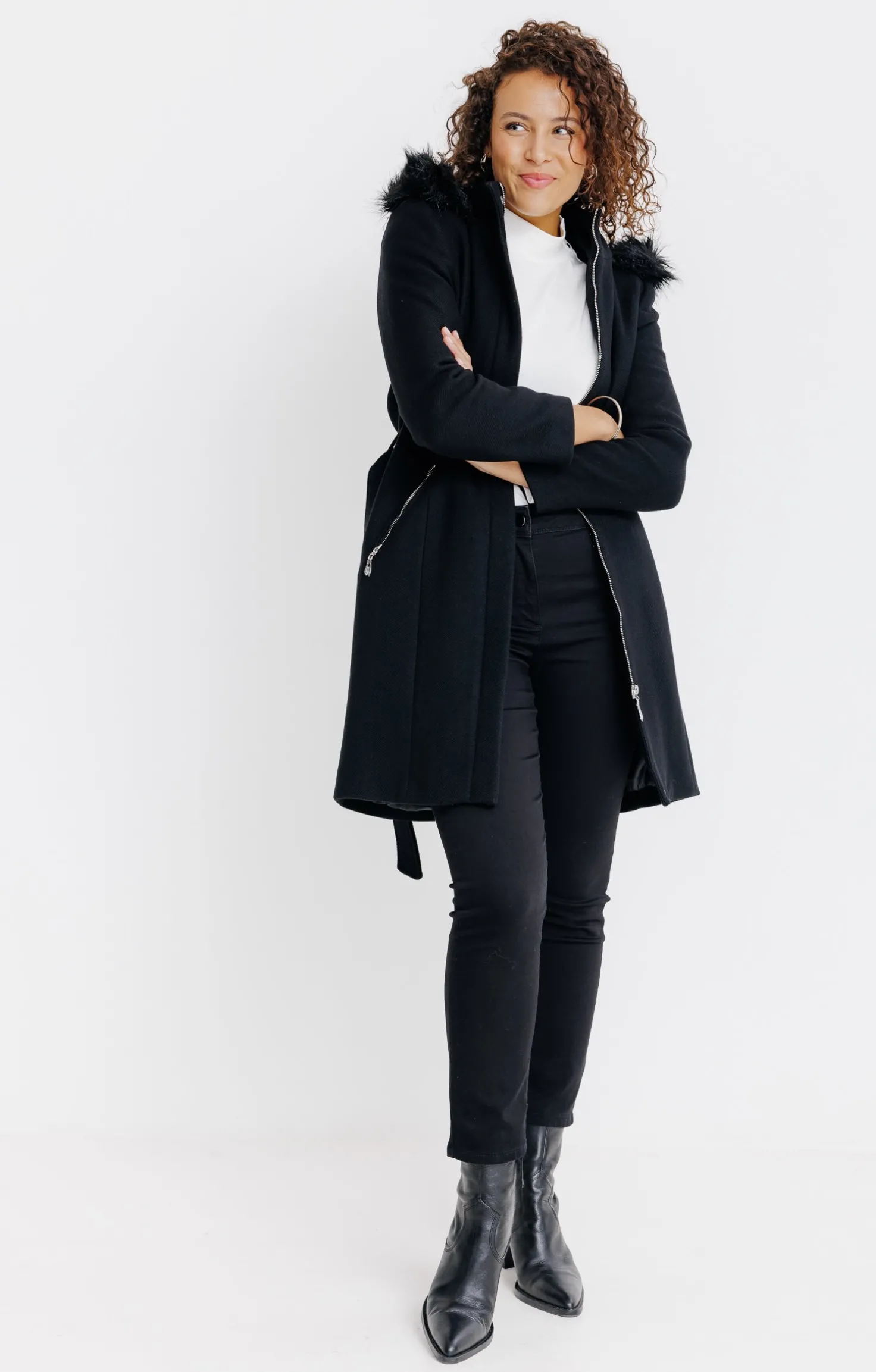LONG MANTEAU A CEINTURE -