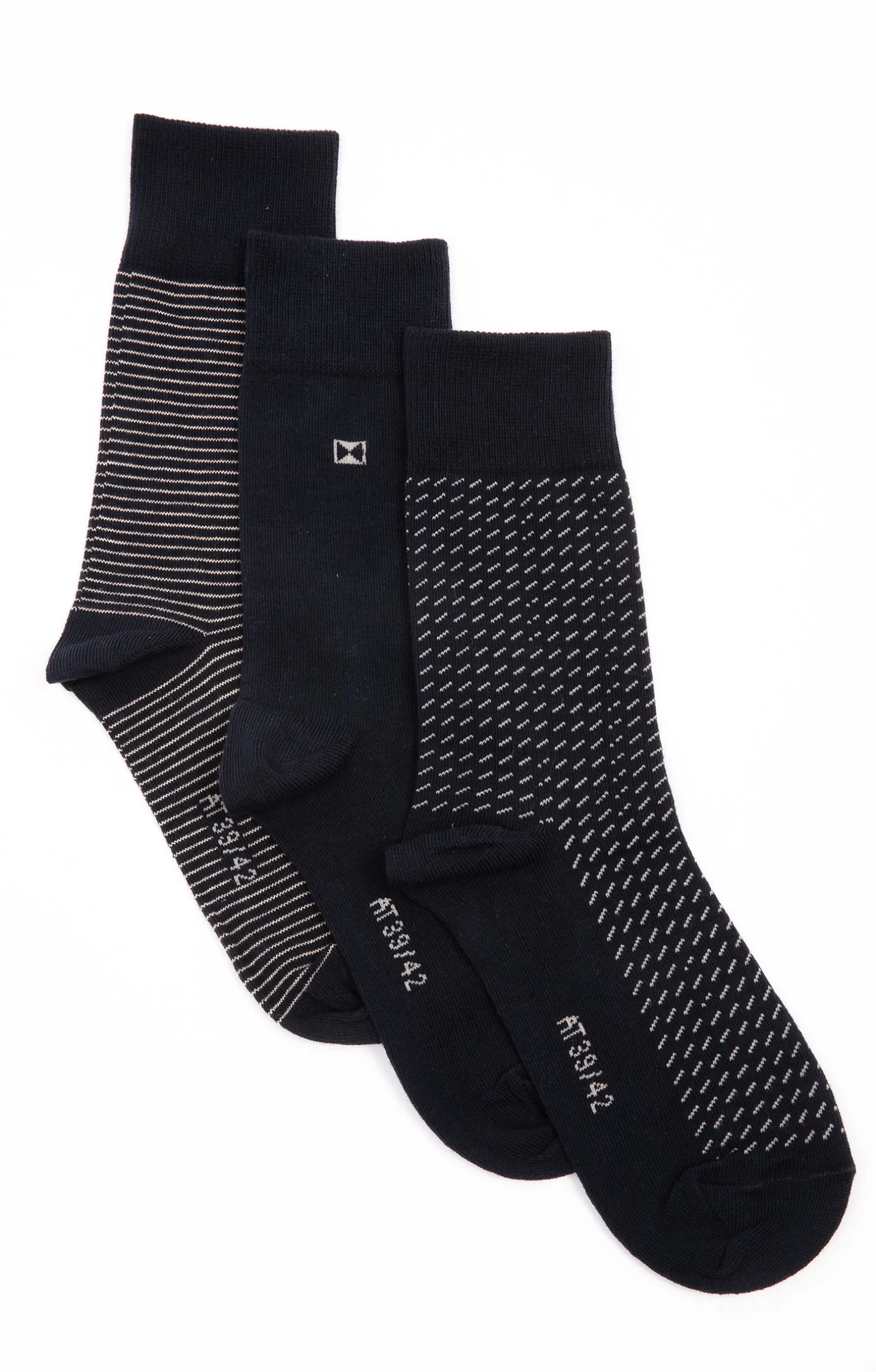 Lot de 3 paires de chaussettes TRAIT FIN -