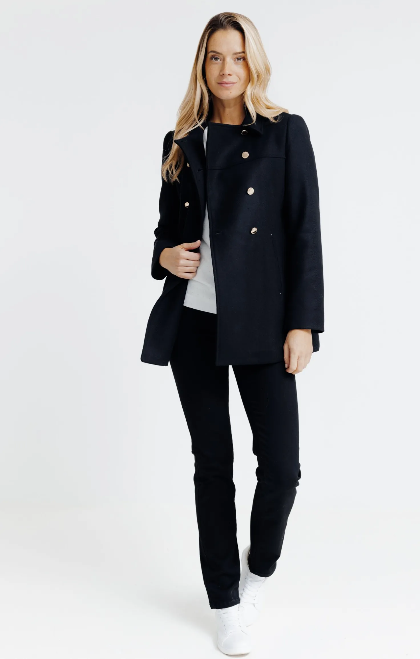 Manteau à fermeture croisée -