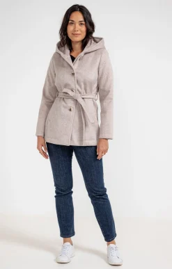 Manteau avec ceinture à nouer -