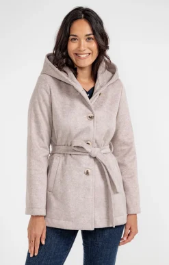 Manteau avec ceinture à nouer -