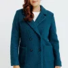 Manteau court col tailleur -