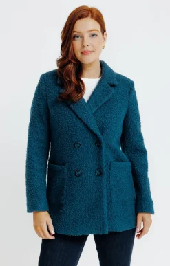 Manteau court col tailleur -