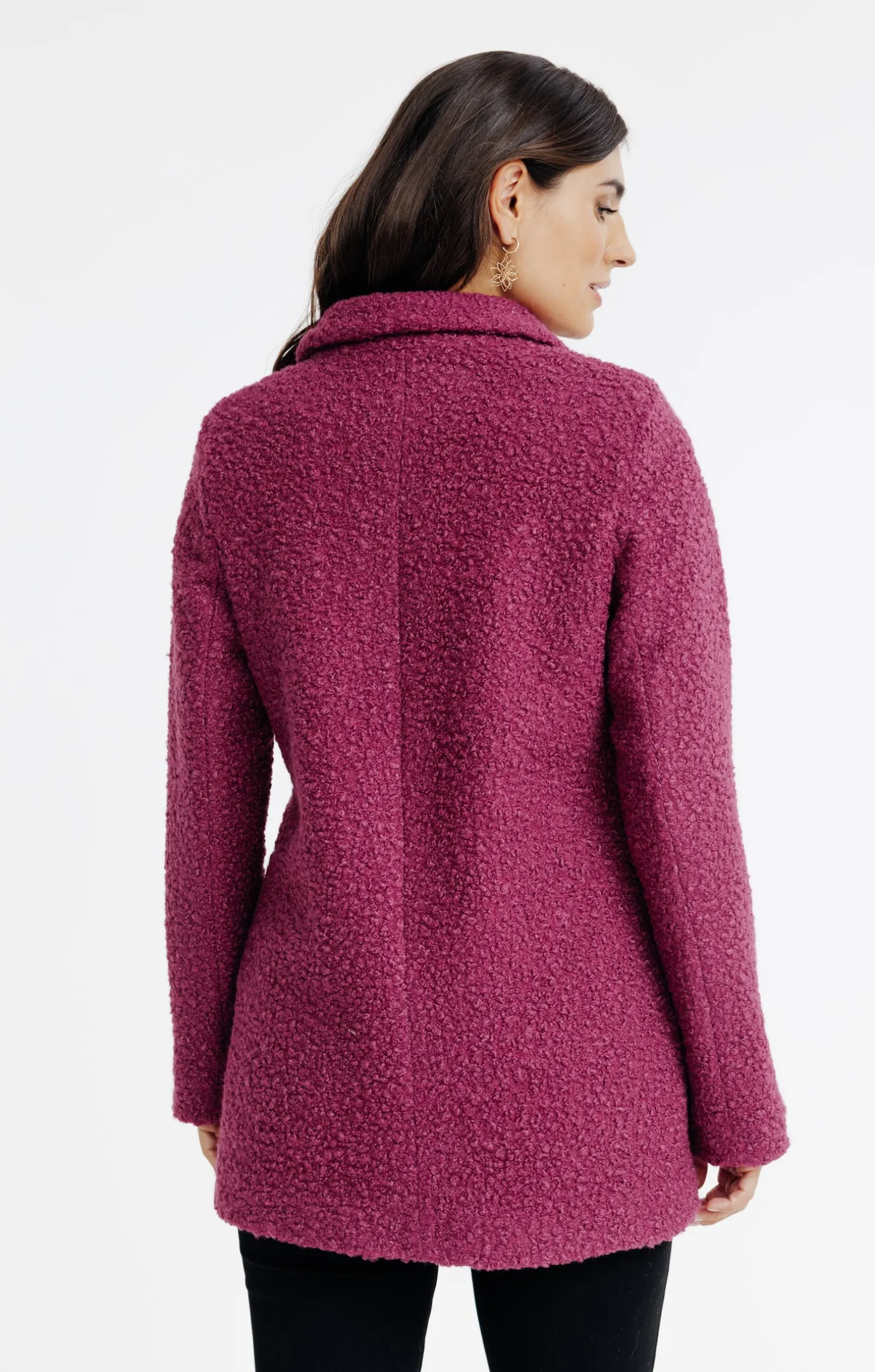 Manteau court col tailleur -