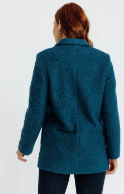 Manteau court col tailleur -