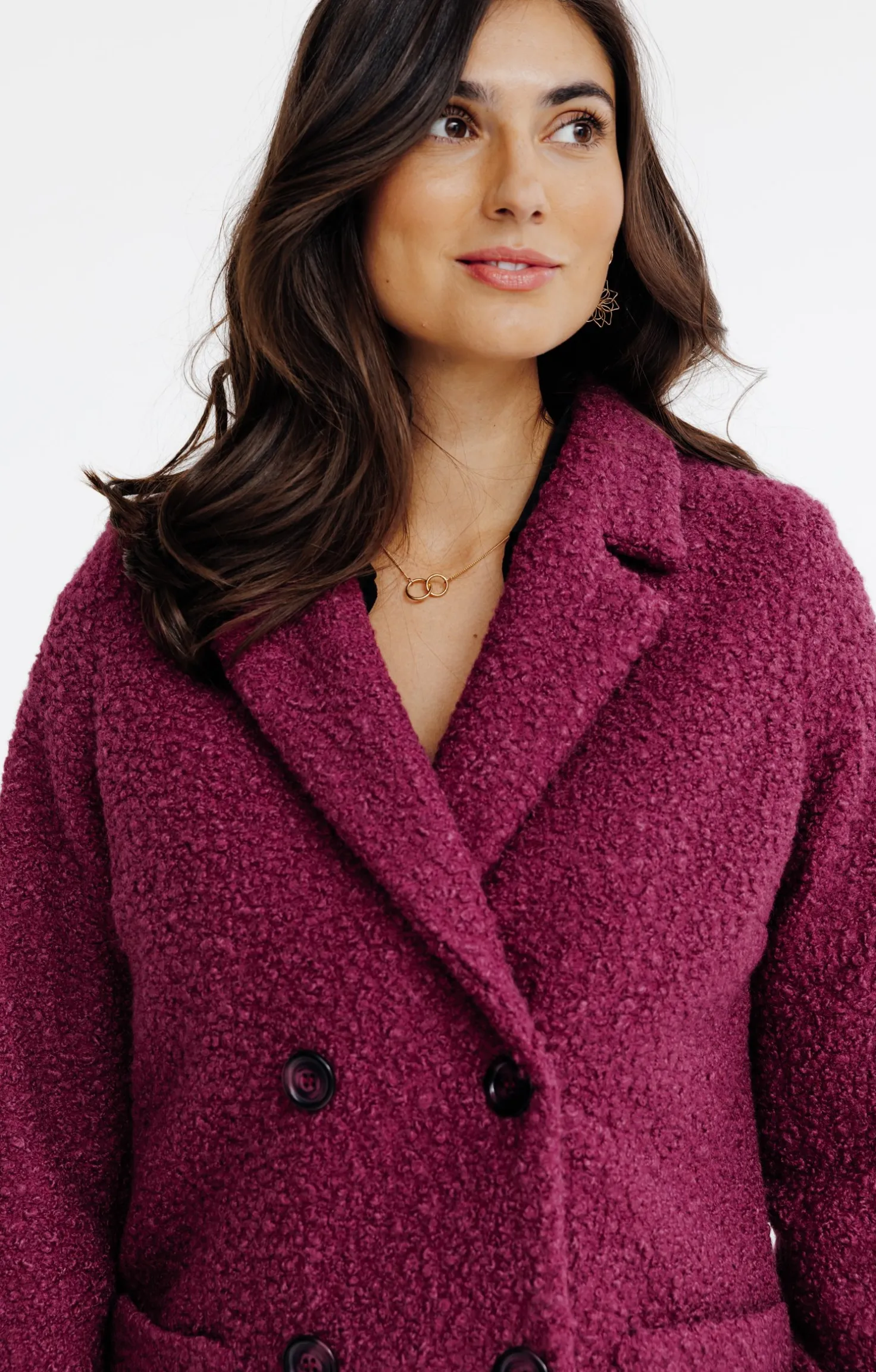 Manteau court col tailleur -