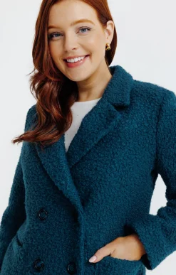 Manteau court col tailleur -