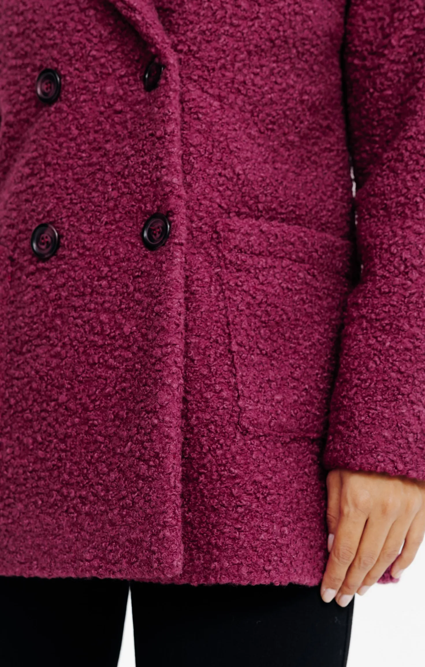 Manteau court col tailleur -