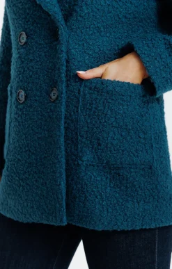 Manteau court col tailleur -