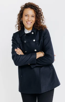 Manteau fermeture croisée -