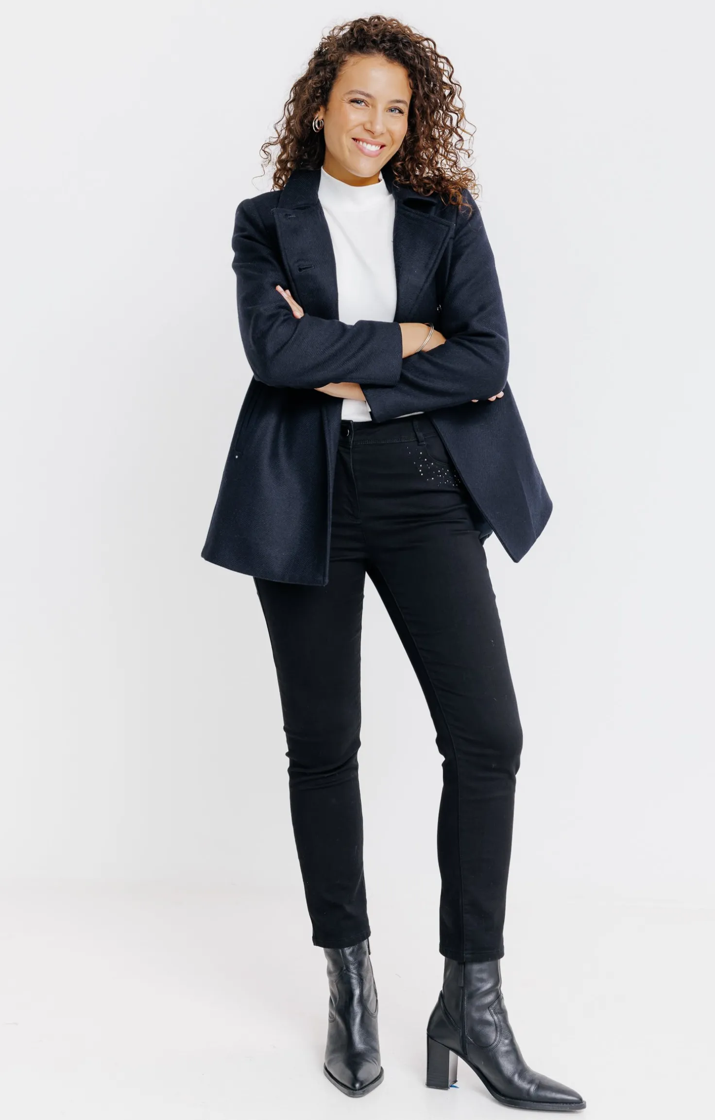 Manteau fermeture croisée -