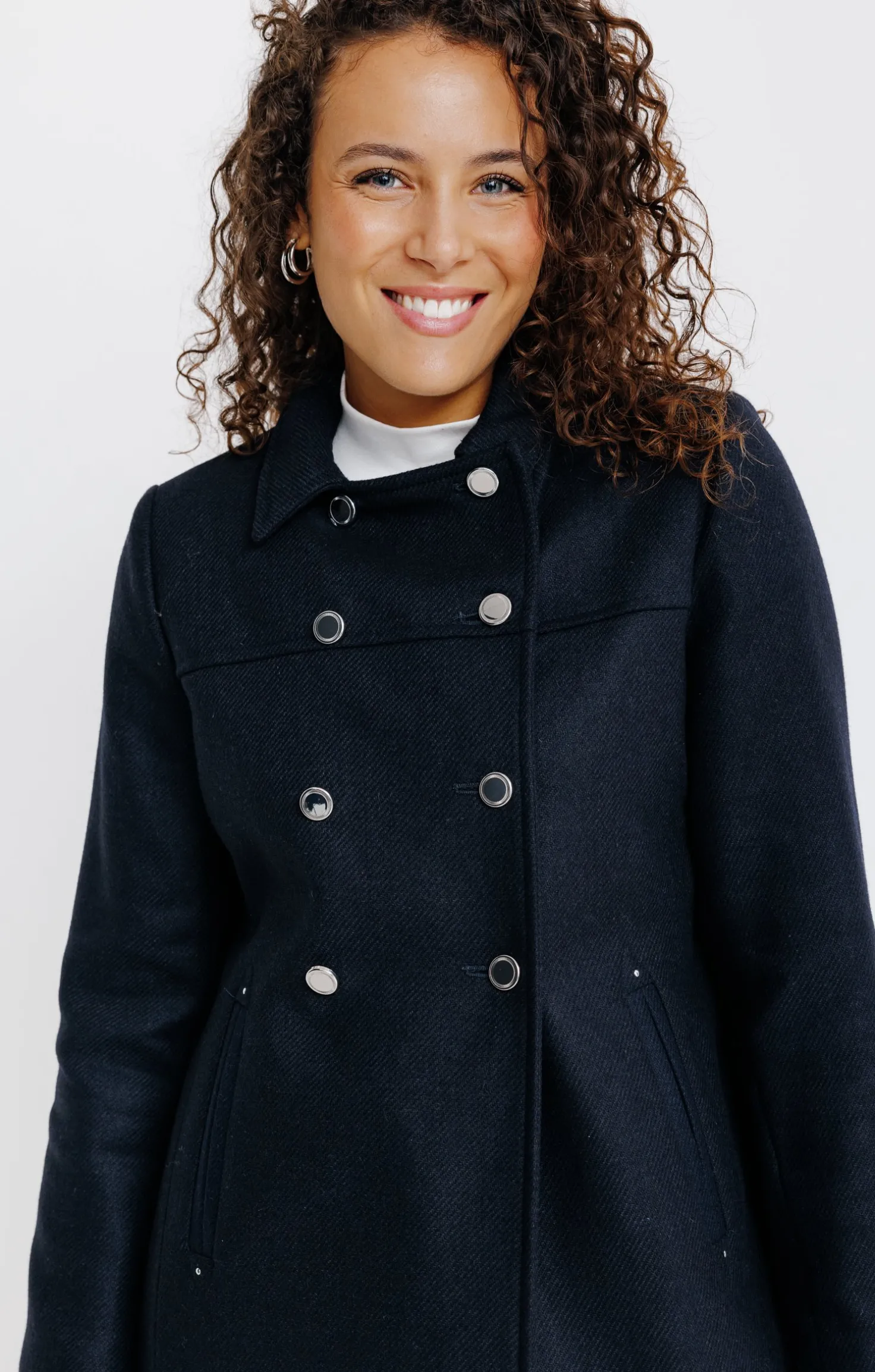 Manteau fermeture croisée -