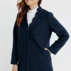 Manteau long en matière bouclette -