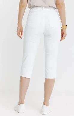 Pantacourt coton et viscose ceinture -