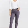 Pantalon 7/8 avec ceinture similicuir -