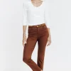 Pantalon 7/8 avec ceinture similicuir -