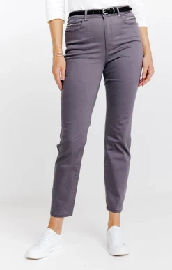 Pantalon 7/8 avec ceinture similicuir -