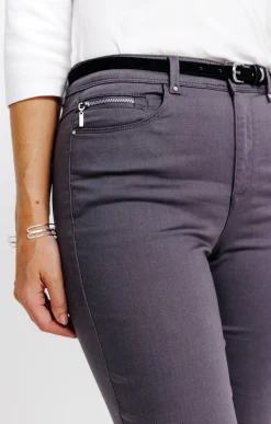 Pantalon 7/8 avec ceinture similicuir -