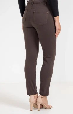 Pantalon 7/8 brodé en coton viscose -