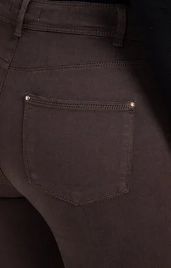 Pantalon 7/8 brodé en coton viscose -