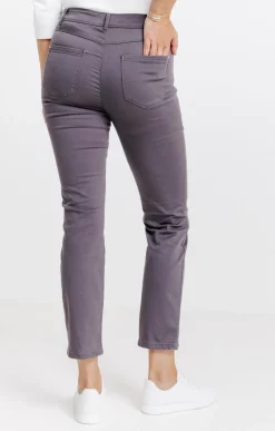 Pantalon 7/8 coton détail clous poches -