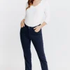 Pantalon 7/8 coton modal détail strass -